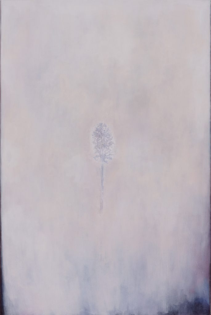 Station I, 2008-18 Tempera and marble dust on canvas 99 x 66 in. (251.5 x 167.6 cm.)