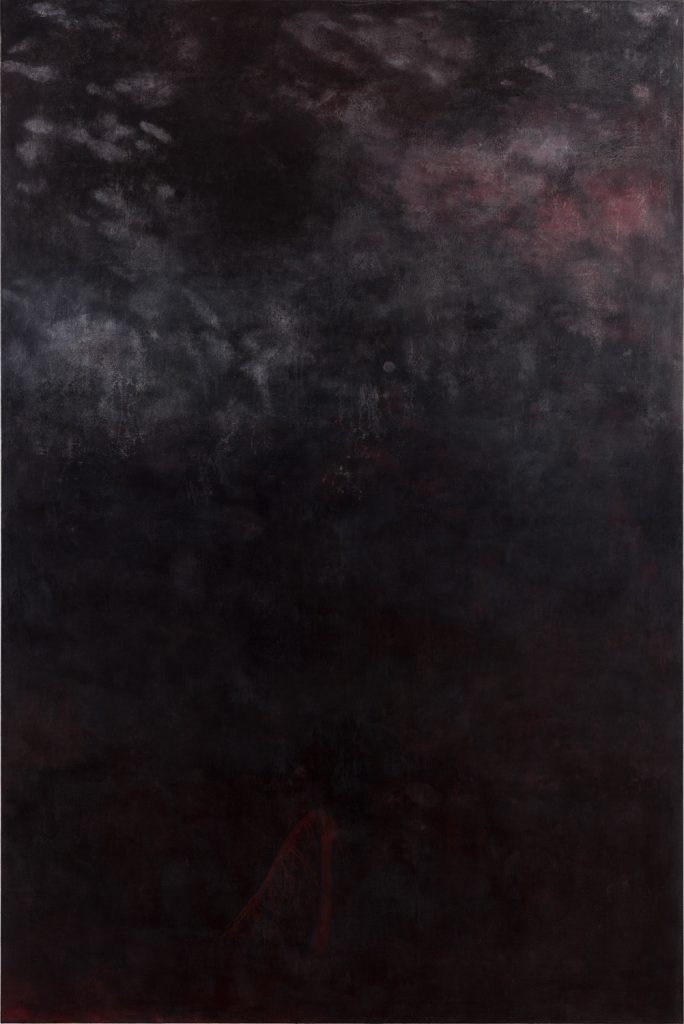 Station XI, 2008-18 Tempera and marble dust on canvas 99 x 66 in. (251.5 x 167.6 cm.)