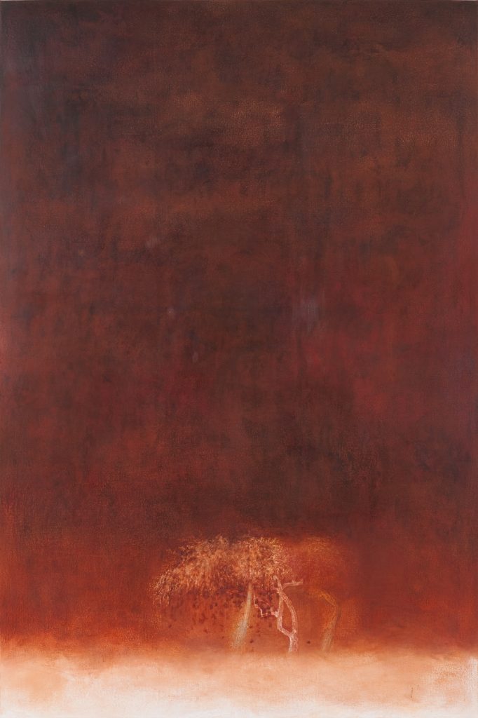 Station V, 2008-18 Tempera and marble dust on canvas 99 x 66 in. (251.5 x 167.6 cm.)