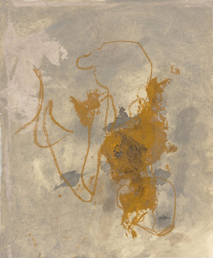 New York Sidewalk Drawing (Ochre), 1996-97