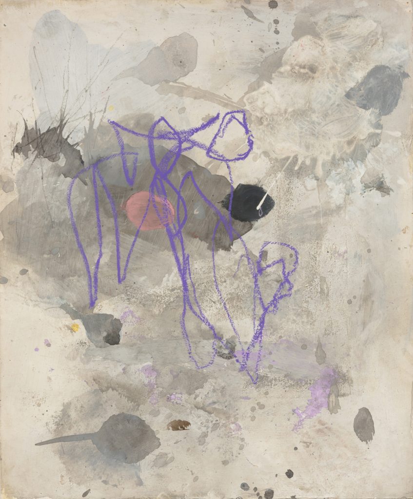 New York Sidewalk Drawing (Pink, Black, Purple Line), 1996-97