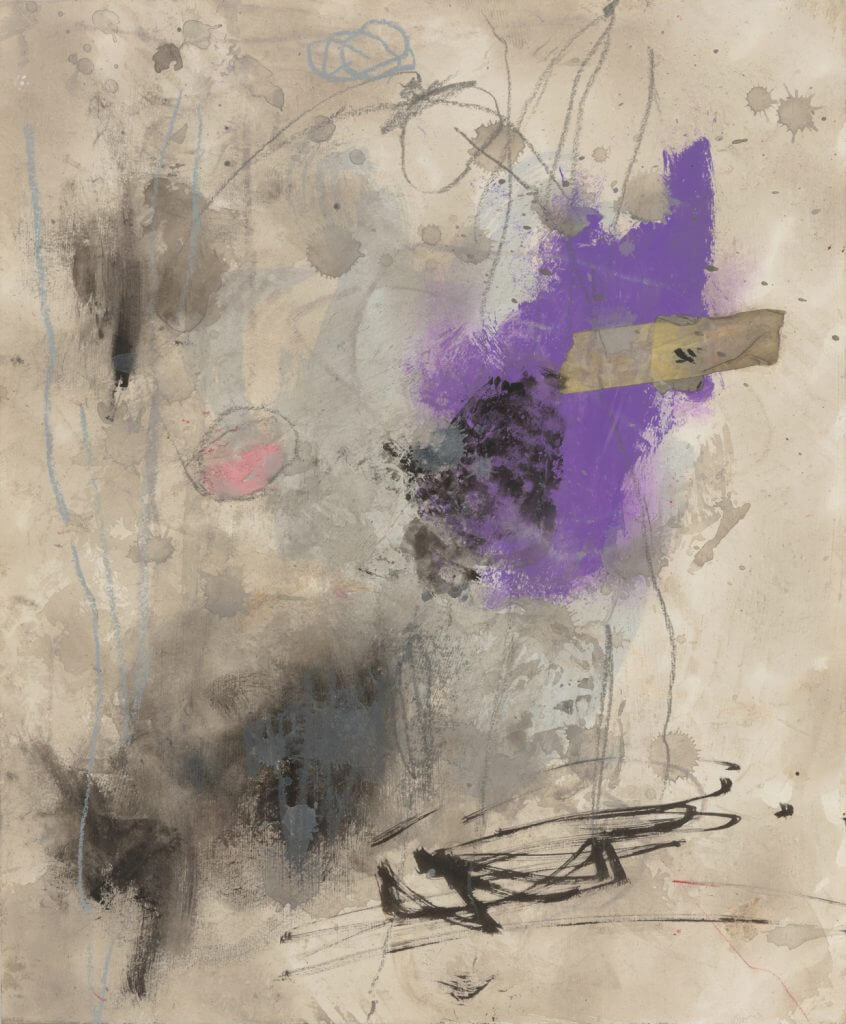 New York Sidewalk Drawing (Purple, Pink with Tape), 1996-97