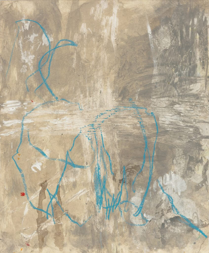 New York Sidewalk Drawing (Turquoise Line), 1996-97