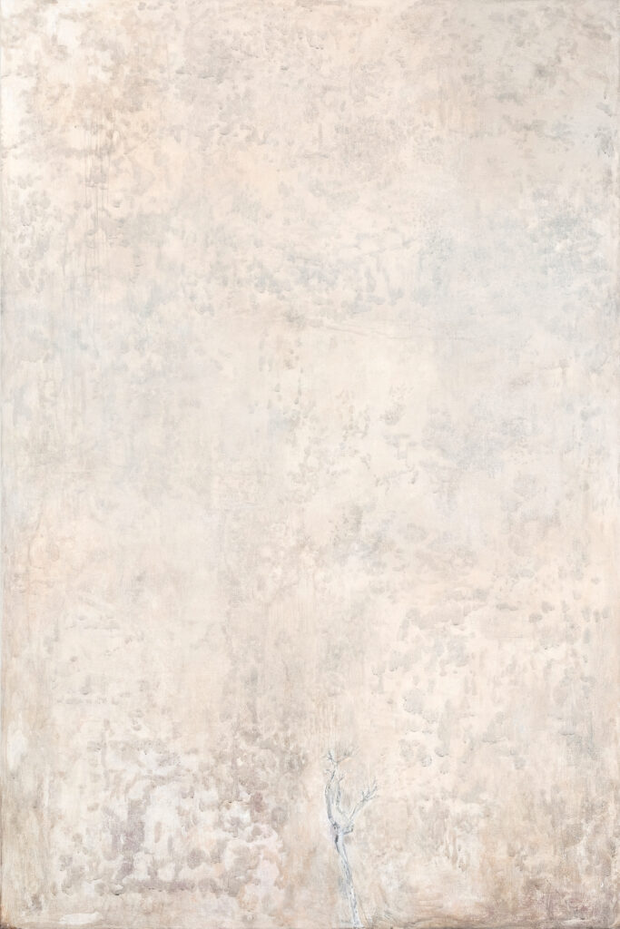 Station XII, 2008-18 Tempera and marble dust on canvas 99 x 66 in. (251.5 x 167.6 cm.)